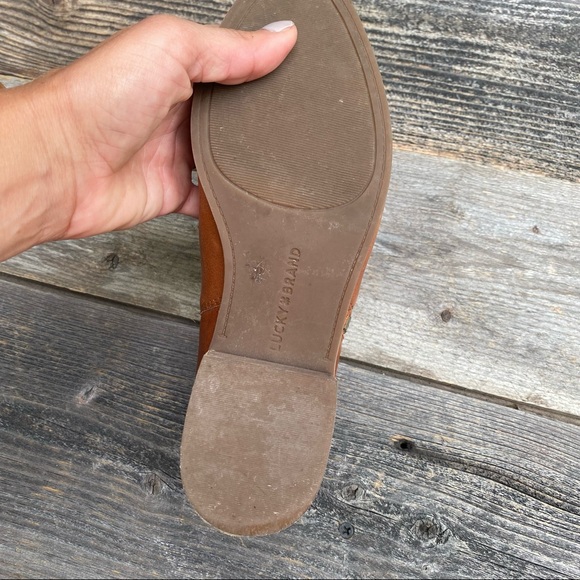 Lucky Brand Koben Tan Leather Ankle Booties - Picture 5 of 9